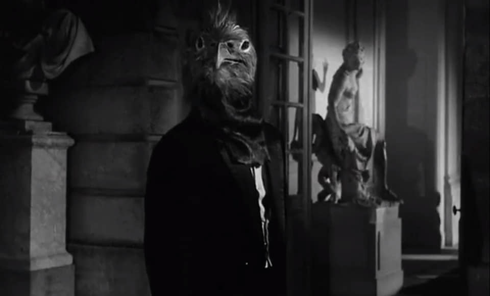 Presentación Judex con cabeza de pájaro. JUDEX. Georges Franju. estrellamillansanjuan.es