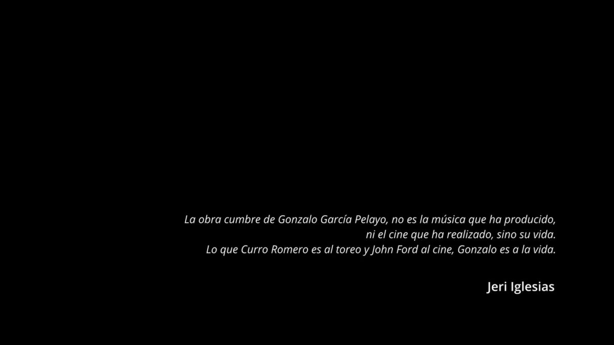 Frase sobre Gonzalo García-Pelayo de Jeri Iglesias. El año de las 10+1 películas. Carlos Escolano. estrellamillansanuan.es