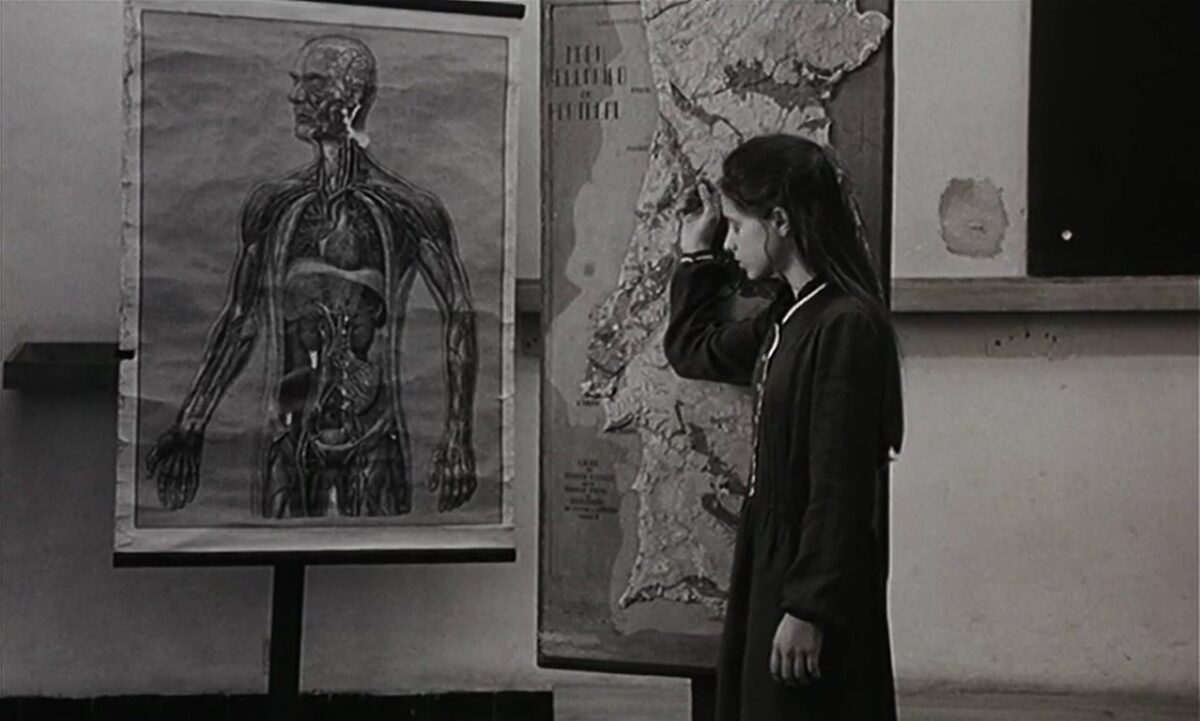 FRÁGIL COMO O MUNDO (2001) de Rita Azevedo Gomes 8 Mapa de Portugal y cuerpo humano en escuela. Frágil Como o Mundo. Rita Azevedo. estrellamillansanjuan.es