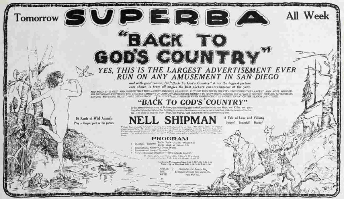 Back to God's Country (1919). David Hartford. Guion, Nell Shipman.Feminismo en el cine mudo. estrellamilansanjuan.es 
