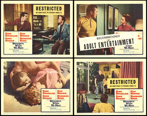 Cartel con restricciones de edad. UN EXTRAÑO EN MI VIDA (Strangers When We Meet,1960) de Richard Quine. estrellamillansanjuan.es