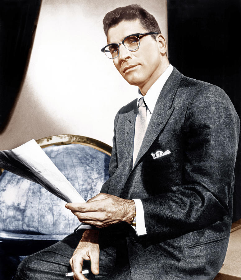 Burt Lancaster y bola del mundo. Chantaje en Broadway (Sweet Smell of Succes). Alexander Mackendrick. estrellamillansanjuan.es