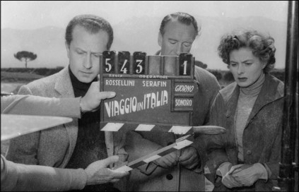 Rodaje de "Viaggio in Italia" (1954). Escena excavación en Pompeya. Roberto Rosselini. La ciudad de los signos. Samuel Alarcón. estrellamillansanjuan.es