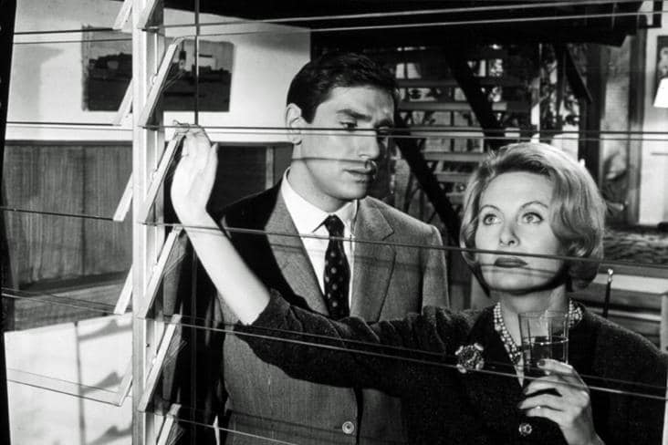 Robert Hossein y Michèle Morgan en "Les Scélérats" (1960).Robert Hossein. El Polar francés. estrellamillansanjuan.es