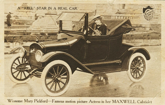 Mary Pickord coche Maxwell. “Una estrella real en un coche real”. Pioneras del automóvil. estrellamillansanjuan.es