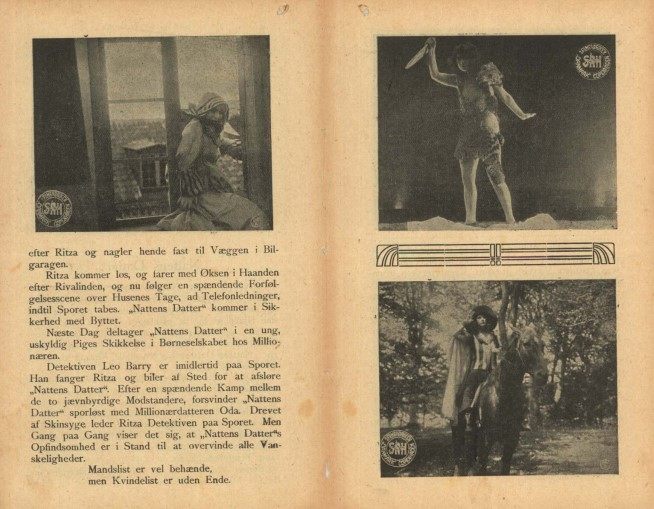 Programa de cine. Nattens Datter II. Emilie Sannom. La temeraria del cine. estrellamillansanjuan.es