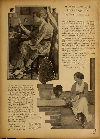 Descripción de Mary MacLaren. Motion Picture Magazine. 1919. LOIS WEBER. estrellamillansanjuan.es