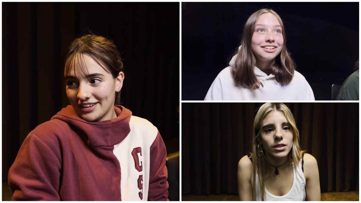 Collage de chicas en entrevista. Mujeres de Tandil 1 (Niñas 3). Gonzalo García-Pelayo. estrellamillansanjuan.es