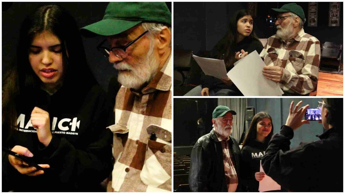 Candela Momo y Gonzalo García-Pelayo trabajando en Making-of. Mujeres de Tandil 1 (Niñas 3). Gonzalo García-Pelayo. estrellamillansanjuan.es