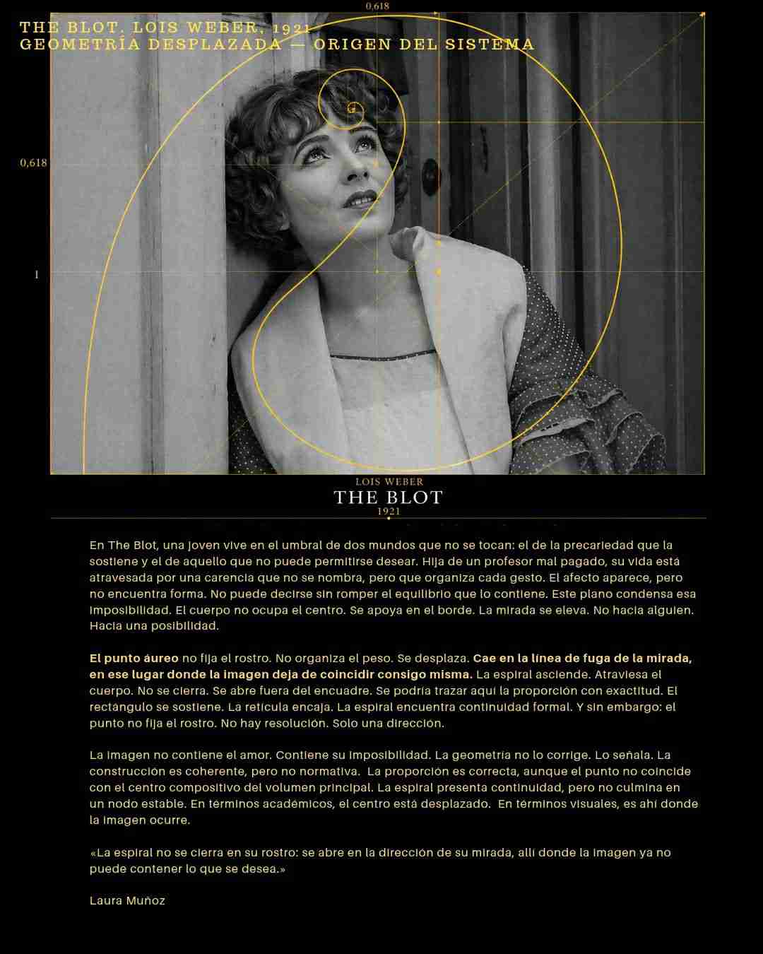 Análisis punto áureo de The Blot. Lois Weber. Por Laura Muñoz Liaño.