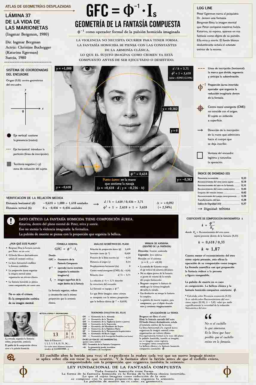 DE LA VIDA DE LAS MARIONETAS (Aus dem Leben der Marionetten, 1980). Ingmar Bergman. Análisis de Laura Muñoz Liaño. Proporción áurea en el cine. estrellamillansanjuan.es