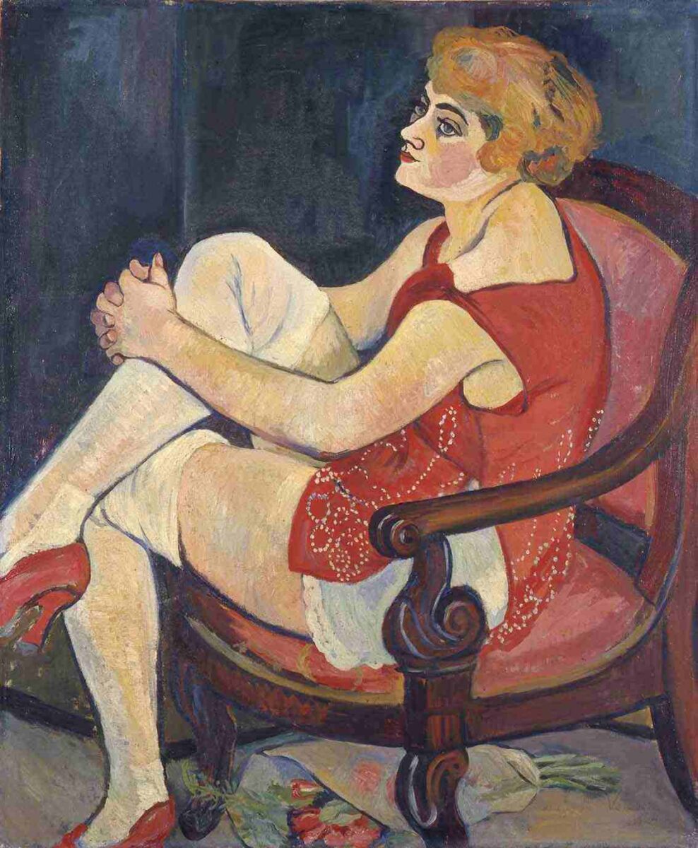 Mujer con medias blancas, por Suzanne Valadon, 1924. Ruptura de estereotipos de la época.