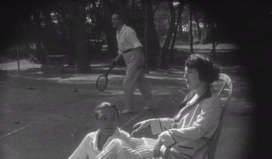 Tenis. Deporte femenino cine mudo. Estrella Millán Sanjuán. Gossette 1923